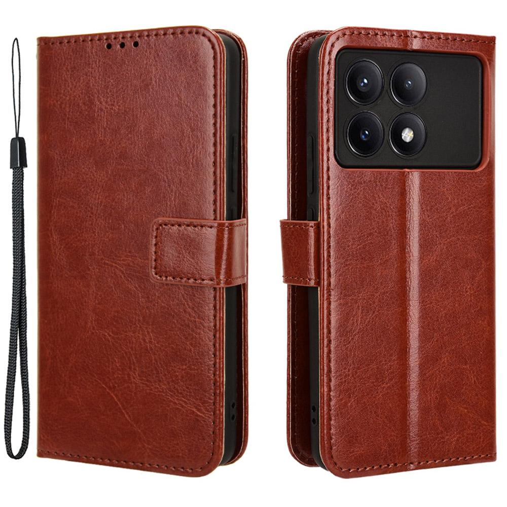 For Xiaomi Redmi K70E 5G/Poco X6 Pro 5G Wallet Case 3 Card Slots TPU Interior Protective Cover