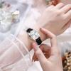 OLEVS Watch Waterproof Beautiful Stylish Arm Watch Popular Analog Quartz Roman Dial Watch Silver White Women Watch Business Watch Black Leather Strap
