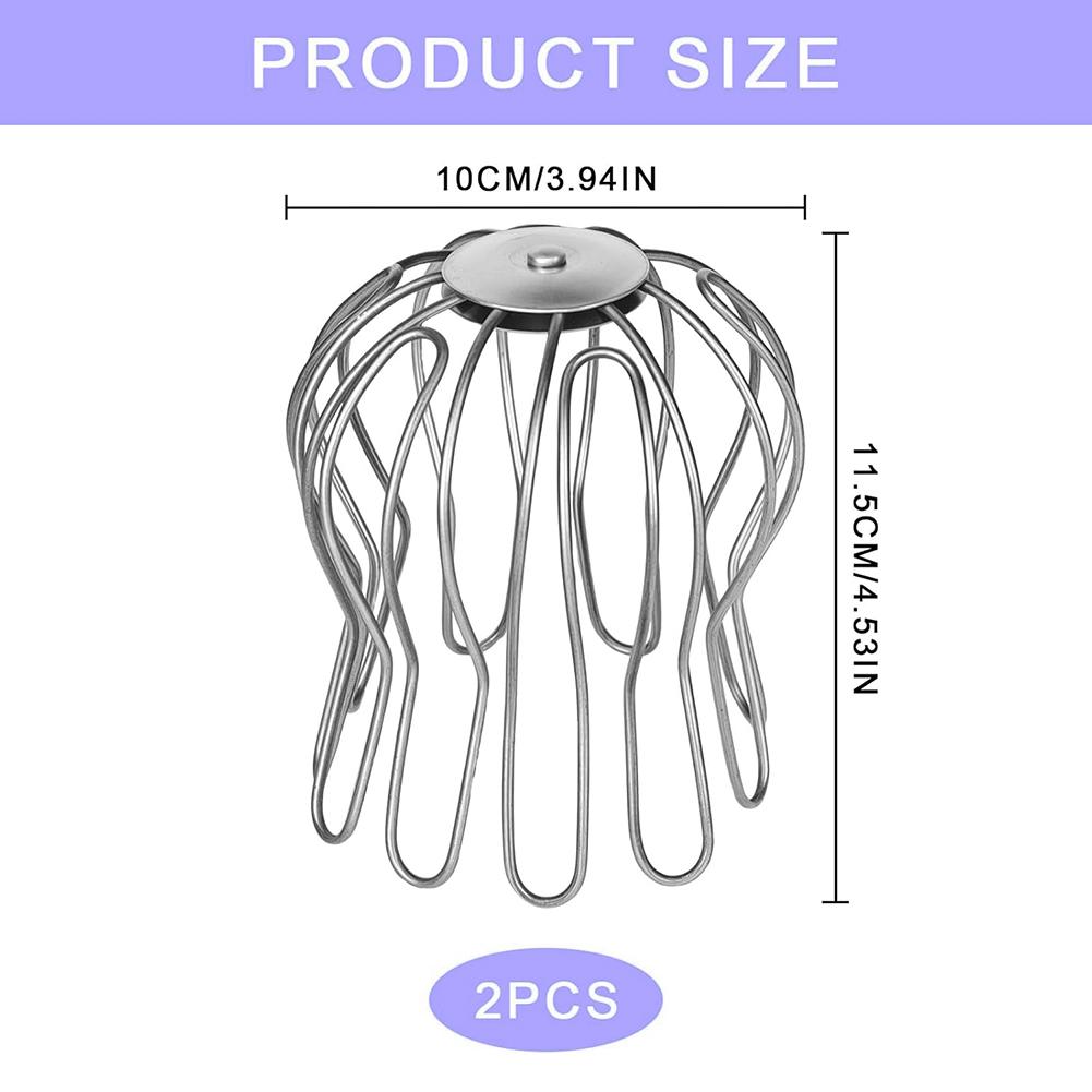 Silver Downpipe Sieve Adjustable Fit Adjustable Gutter Easy Installation Effective Blockage Reduction Fits 87 To 100 Mm