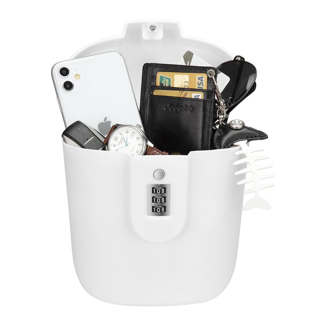 ABS 3-Digit Combination Portable Lock Box for Beach, Hiking, and Outdoor Safety.