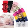Barn Baby Girl Paljett Spets Bowknot Hårband Blinkande Turban Pannband Pannband