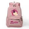 Cute Strawberry Bear Trend Backpack Men'S And Women'S Leisure Campus Student School Bag
