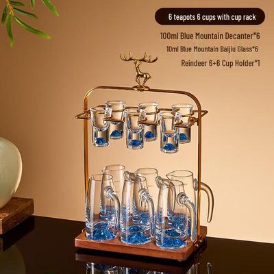Baijiu Decanter & Cup Set with Rack