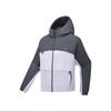 Soft Comfortable Fashionable Solid Color Brand Logo Hooded Jacket Women Jackets Valley-Purple P225W106-04PG