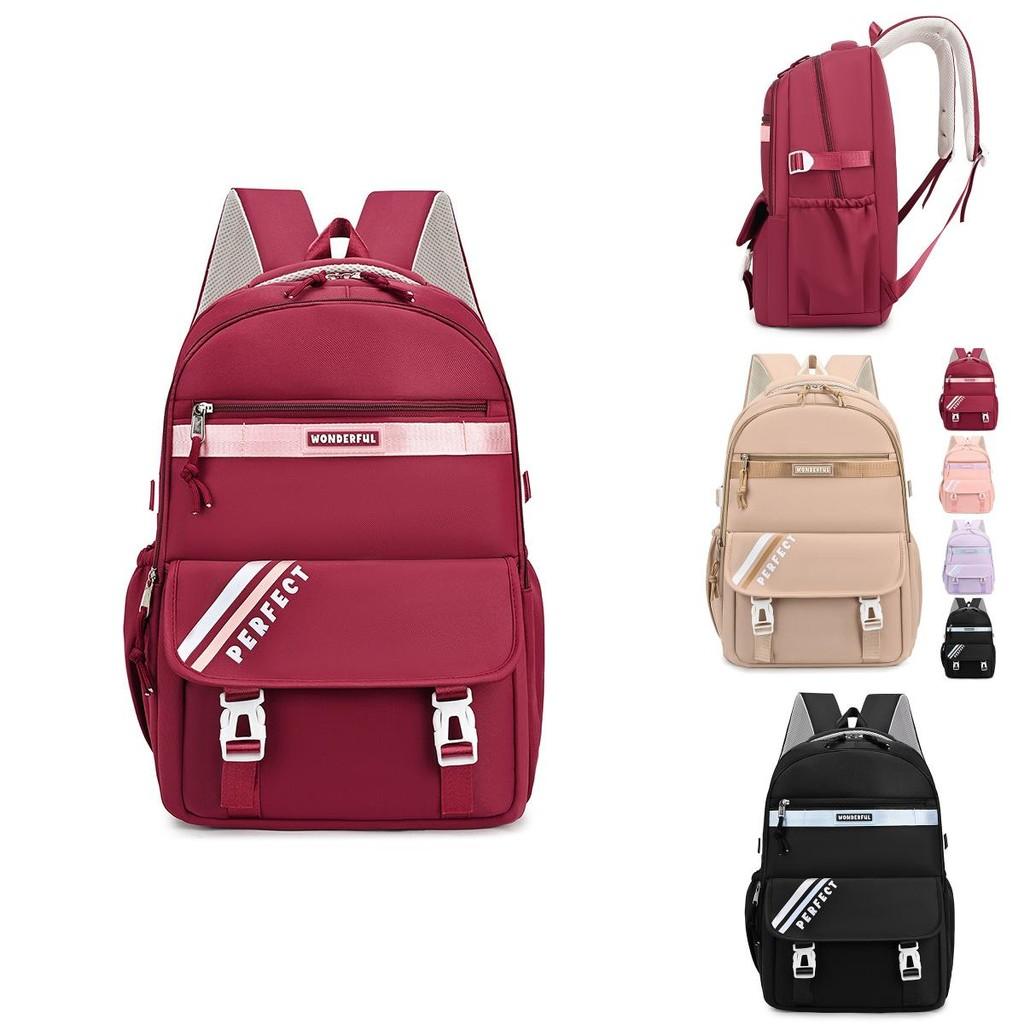 Perfect Letter Print Oxford Fabric Unisex Casual Travel Backpack For Laptop With Breathable Design