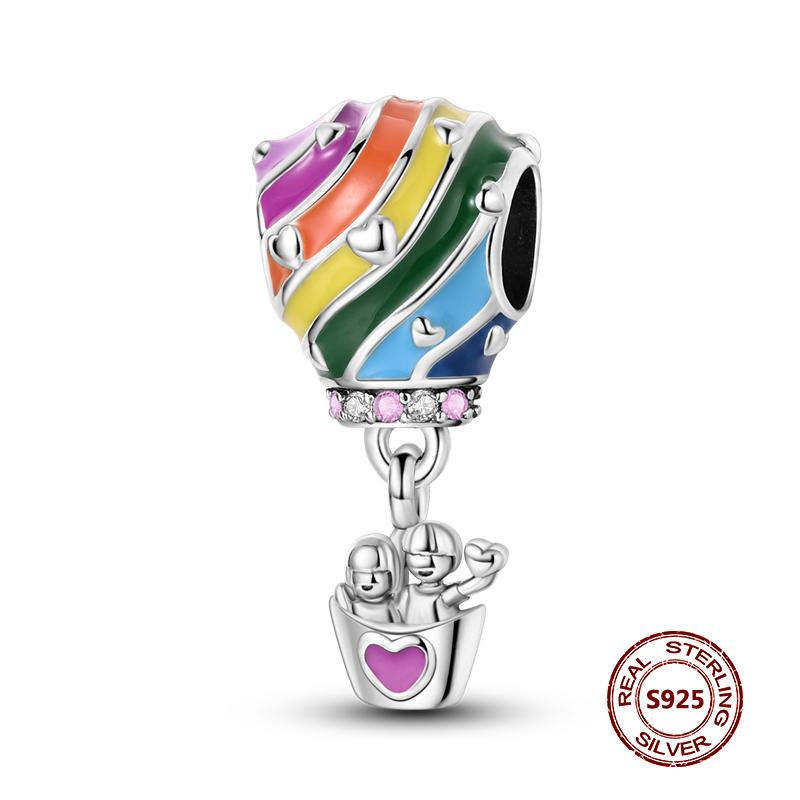 Copper Luminous Fireflyzircon Colorful Butterfly Sunflower Cat Dog Charms Beads Fit Diy Bracelets Jewelry Gift