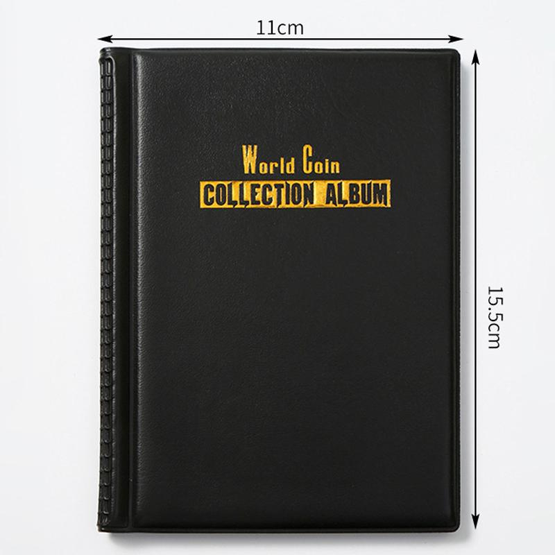 Kniha na sbírku mincí se 120 kapsami 10 stran Držák na sbírku mincí Album Organizér na pamětní mince Úložný prostor