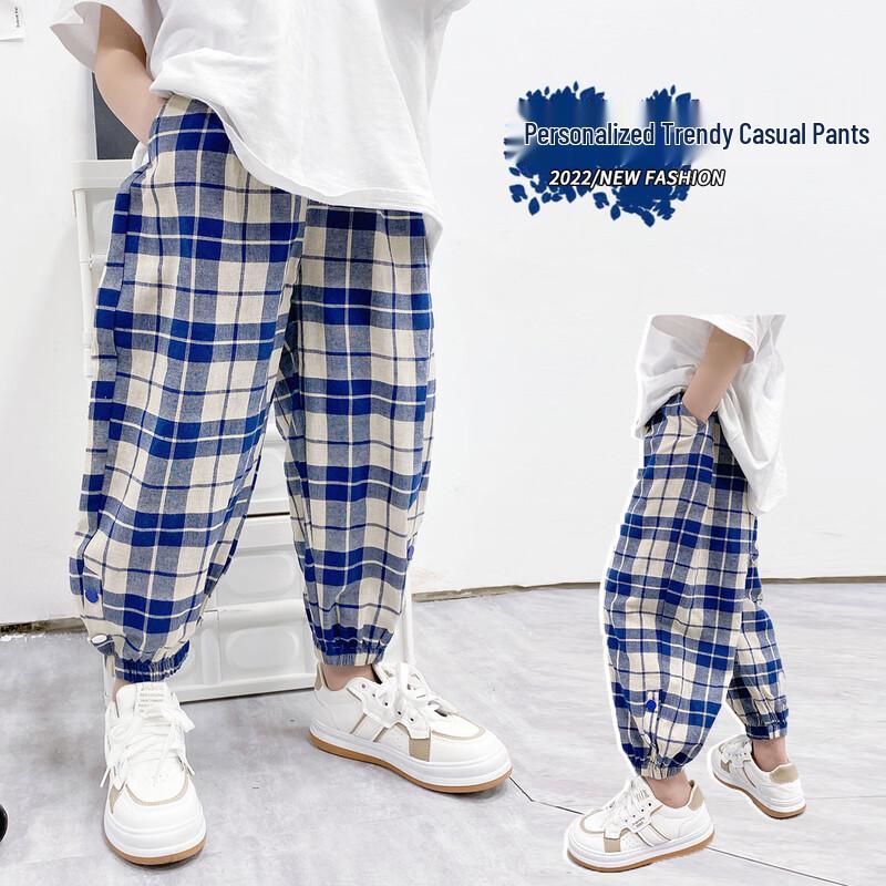 Tonlion Boys  Plaid Casual Pants 160