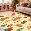 Christmas Tree Gift Carpet Living Room Decoration Yellow Snowman Lounge Rugs Soft Anti-slip Bedroom Bedside Mat Easy Cleaning
