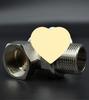 All-Copper Right-Angle Thermostatic Valve for Radiators: Manual Temperature Adjustment, Various Thread Sizes.
