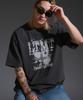 LIKE THE MOST Ltmt Monogram Round Over T-Shirt_Charcoal