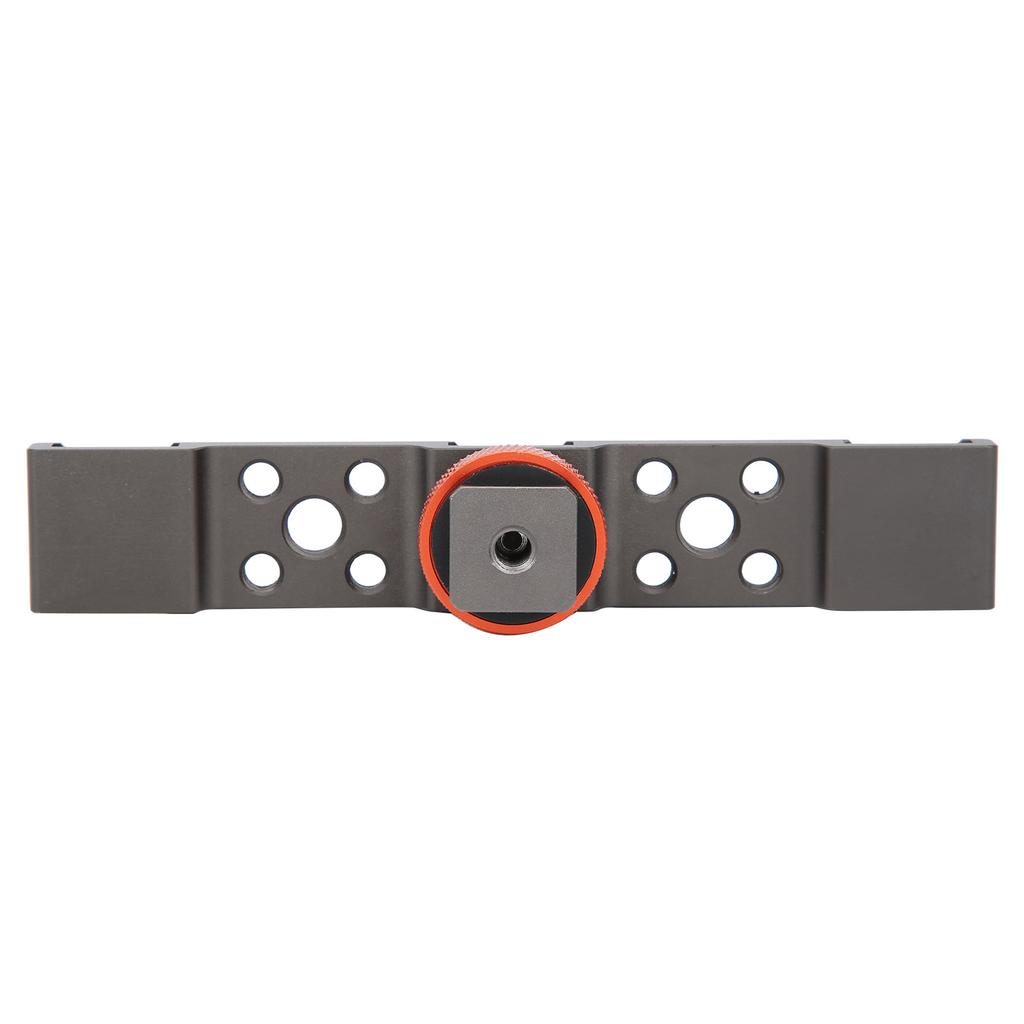 3 In 1 Hot Shoe Mount Adapter Extension Bar Bracket Stand for Camera Mobile PhoneBlack Silver