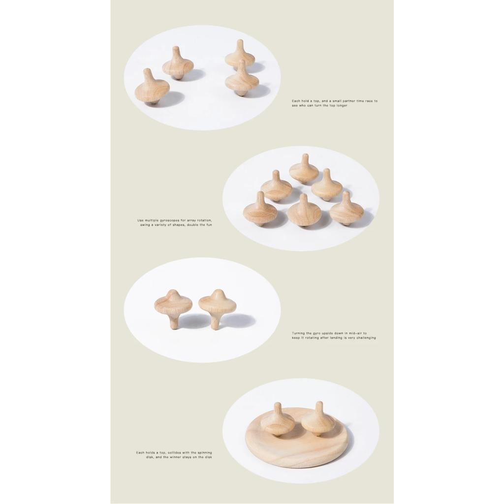 Holz-Kreisel für Kinder – Manuelle Holz-Kreisel, Spielzeug für die frühe Kindheit, Lernspielzeug, Deko zum Selbermachen, Geschenkidee für Kinder