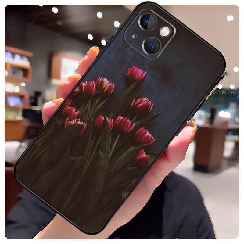 Tulips Flower Case For iPhone 13 Pro Max 16 15 11 12 14 17 Pro Max mini 15 16 Plus 16e 17 Air Phone Cover