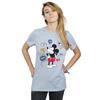 Disney Womens/Ladies Mickey Mouse Tongue Out Cotton Boyfriend T-Shirt
