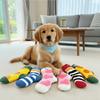Bite-Resistant Dog Food Leakage Socks Cartoon Squeaker Dog Sound Making Socks Colorful Dog Treat Dispenser Teeth Cleaning