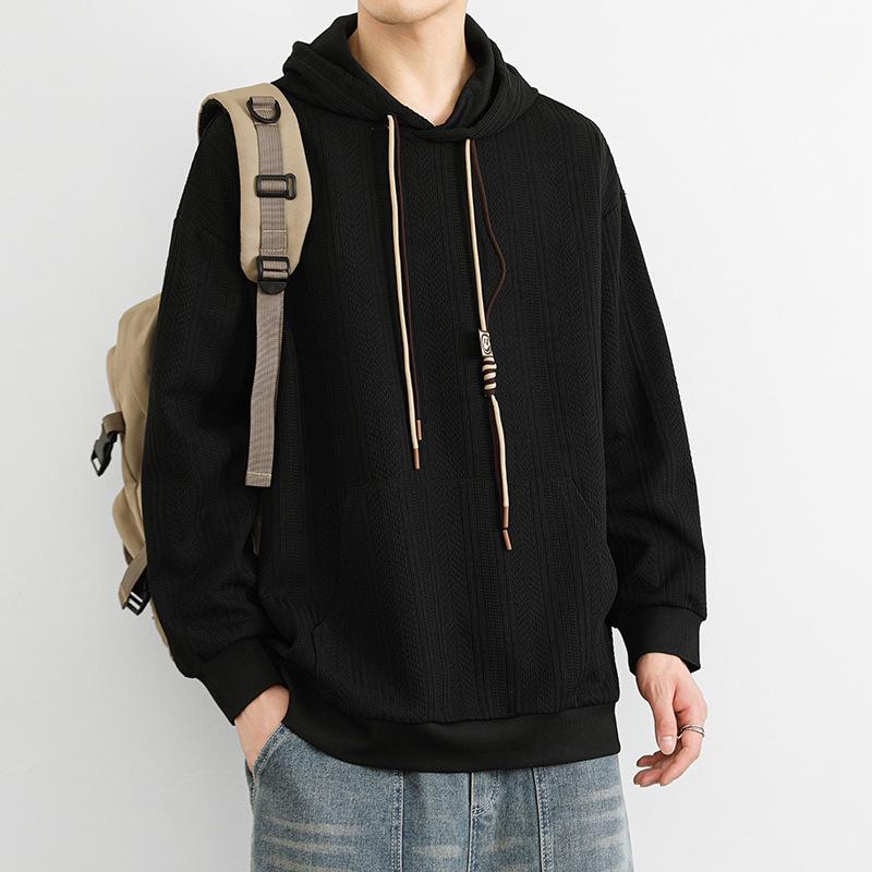 Hooded Sweater Men'S Trendy Brand Spring And Autumn Pullover Long Sleeves On Clothes Outside Loose Casual Sweater Men'S