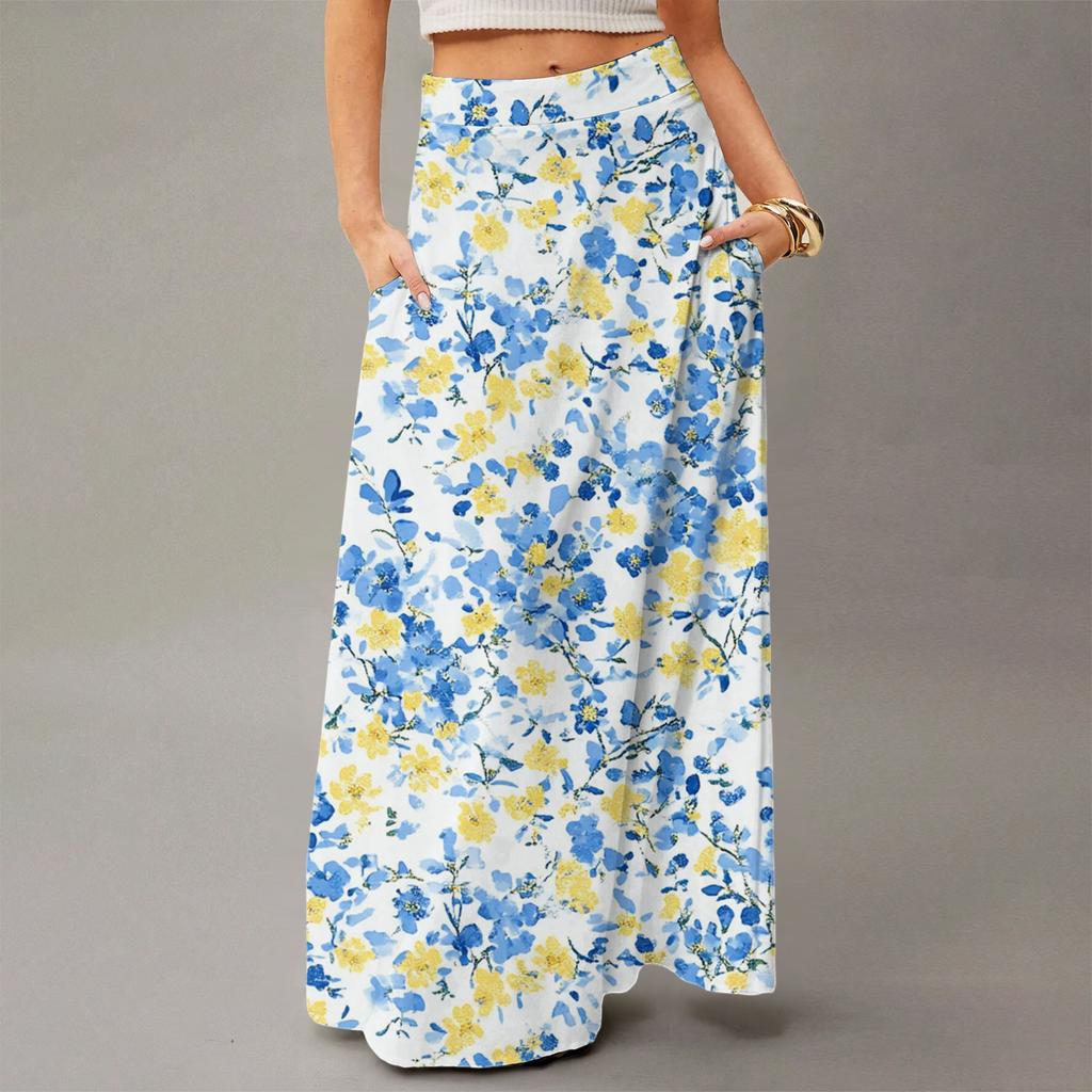 Women's Flowing Maxi Dress Regular Casual Summer Floral Print Bohemian  Skirt