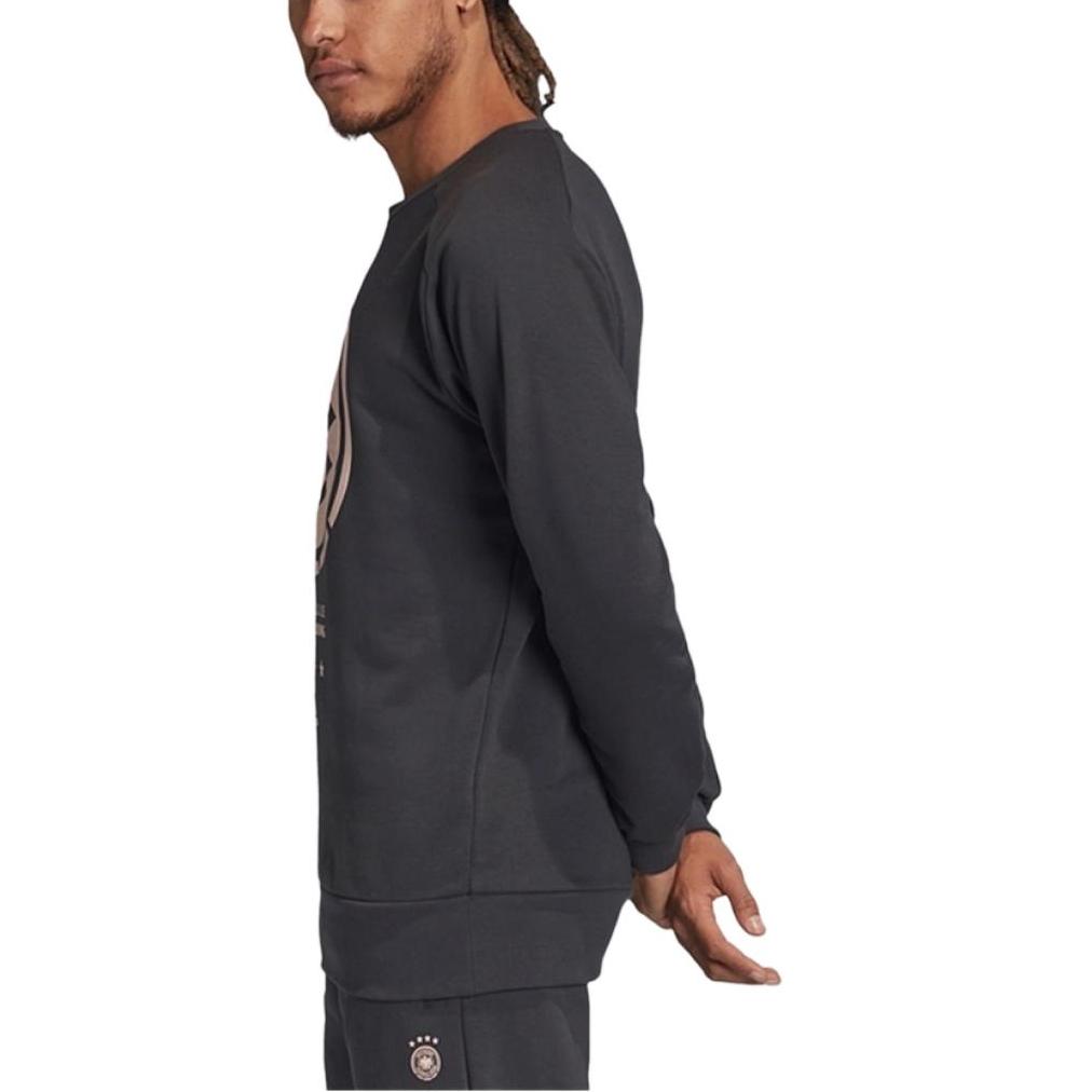 adidas Sweatshirts Men's Black Crew Neck Moderate Regular FI1470