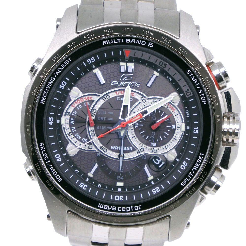[CASIO] Casio Edifice Multiband 6 EQW-M710DB-1A2JF Stainless Steel Gray Solar Radio Watch Chronograph Men s Gray Dial Watch