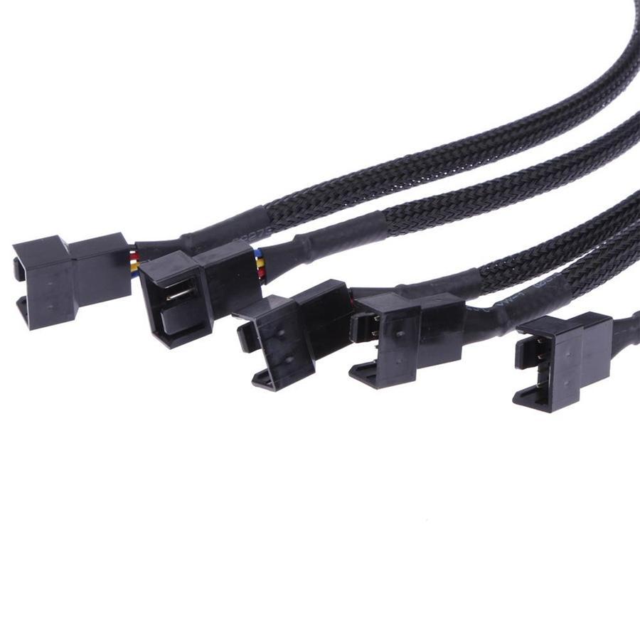 PWM 4-Pin Fan Extension Cable with Black Sleeving (11")