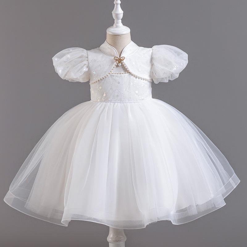 Girls' Chinese Princess Dress - Summer Wedding Performance Mesh Skirt