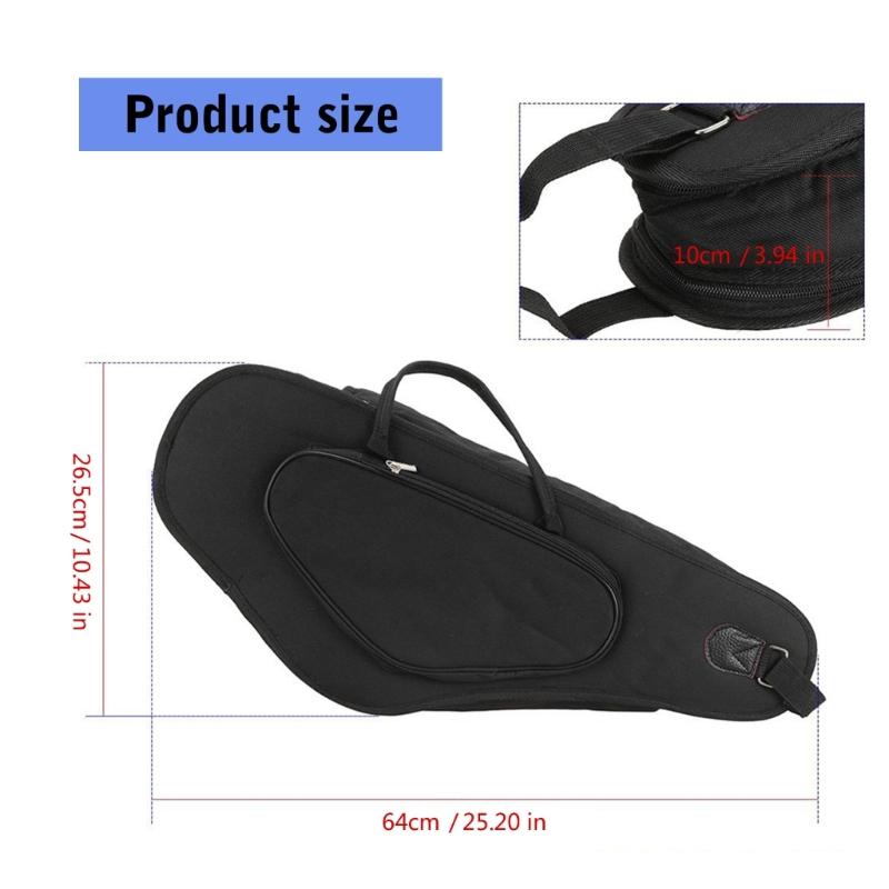 Saxophone Transport Bag Featuring Padded Compartments and Adjustable Carrying Systems Carrying Case Nylon Texture