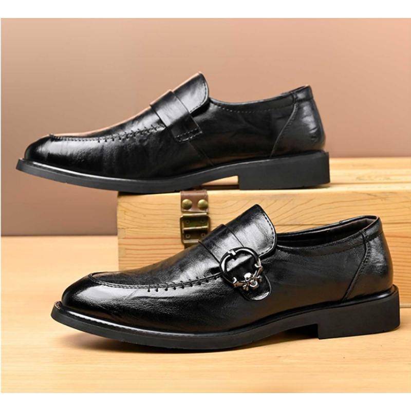 Fashion Fashion Large Size 37-48 Cow Leather Men's Brogue Shoes Designer Soft-soled Business Men Dress Shoes New Male Wedding Shoe