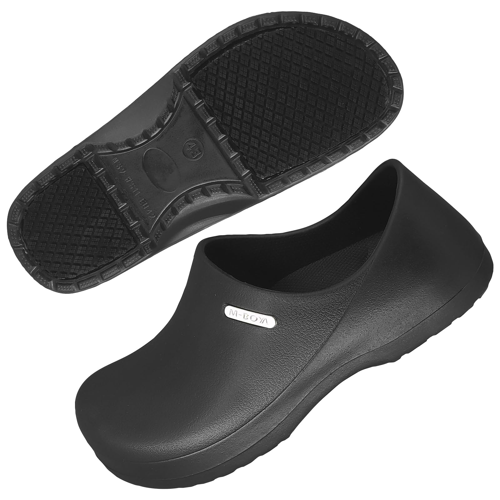 

Myton Chef Shoes, Black, Kitchen Cooking Work Shoes, Non-Slip, Waterproof, Lightweight, Non-Slip, Men s and Women s, BMS#122 (Black, 44cm, 27.5cm)