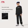 Boys' Fleece-Lined Crewneck Sweatshirt and Pants Set