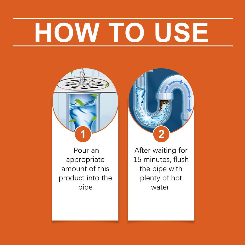 Jue-Fish Powerful Kitchen Pipe Dredging Agent Dredge Deodorant Toilet Sink Drain Cleaner Sewer Fast Cleaning Tools