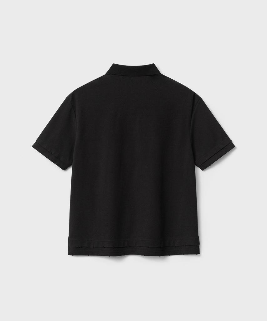 Bellie (W) Essential Layered Polo Shirt - Black