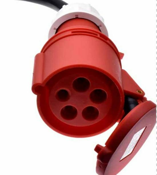 32A Blue to Red CEE Plug Adapter Cable