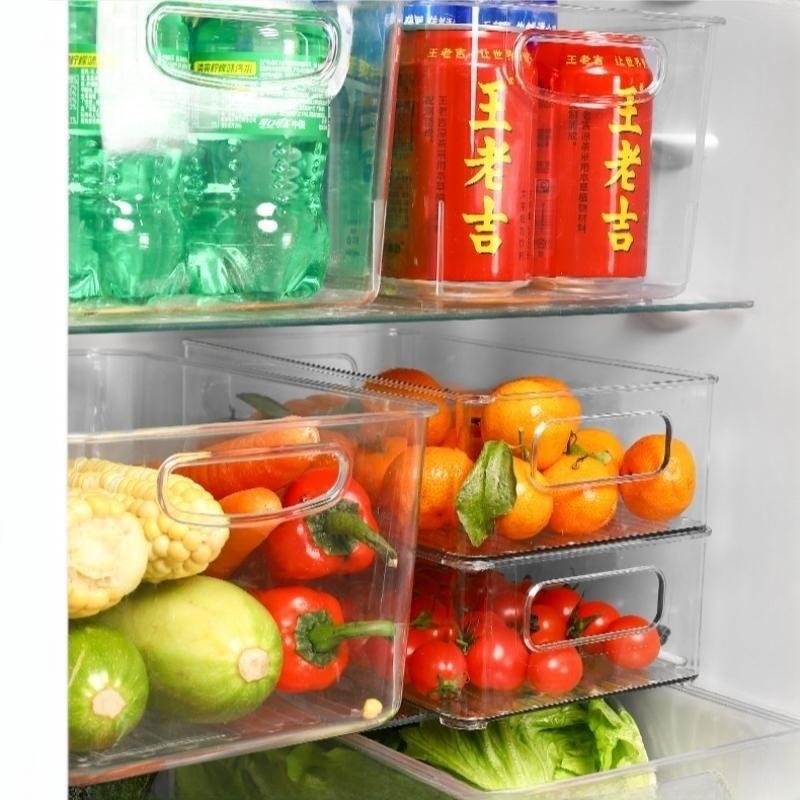 Transparent PET Storage Box, Book Storage Box, Household Drop Resistant Storage Basket, Refrigerator Storage Basket, and Debris Sorting