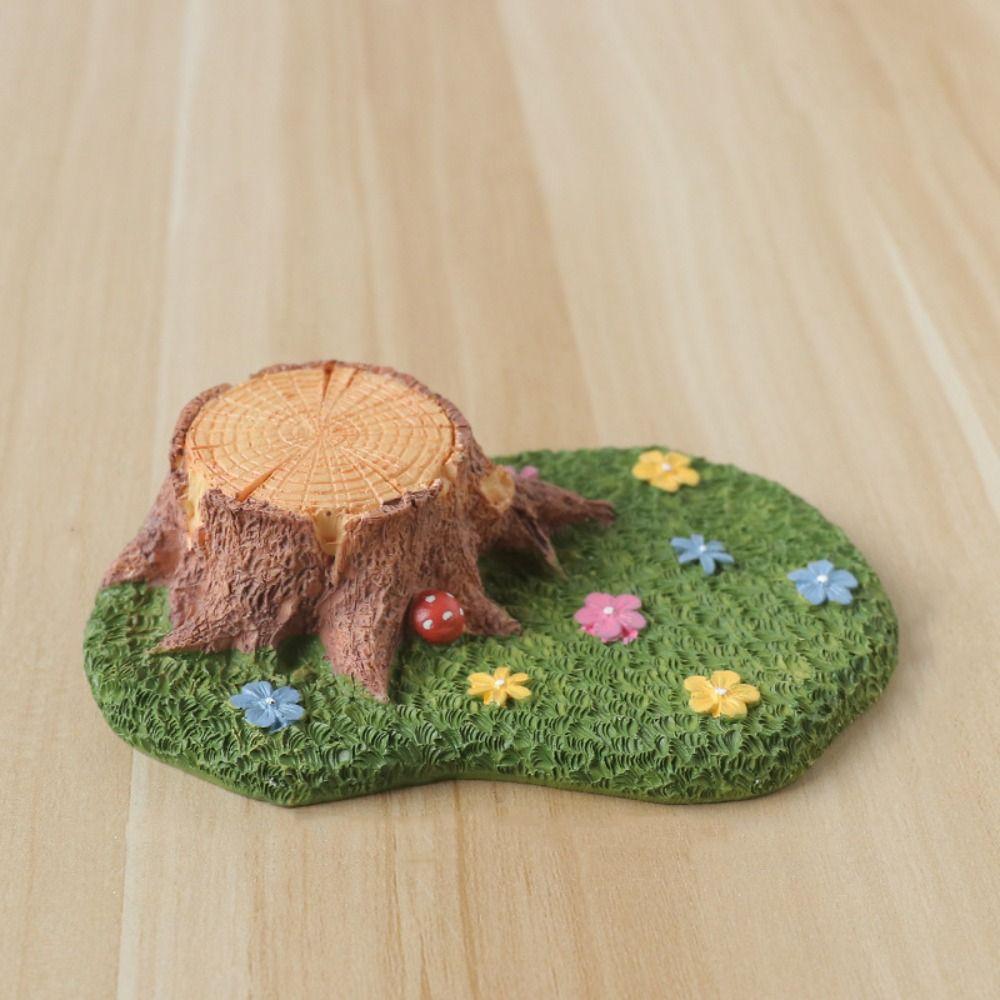 Mini Micro-landscape Ornament Kawaii Pastoral Style Desk Craft Lawn Resin Ornament Bedroom