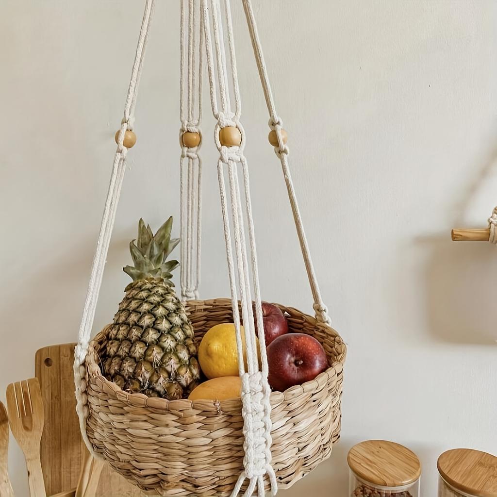 Boho makramé závěsy na rostliny, sada 3 kusů, s ručně vyráběnými střapci na květináče.