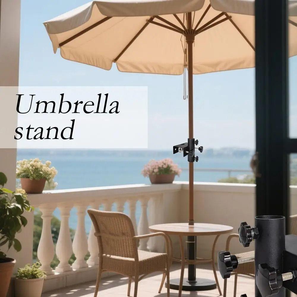 Flexible Balcony Umbrella Holder Adjustable Patio Umbrella Mount Garden Bracket  Beach Setting