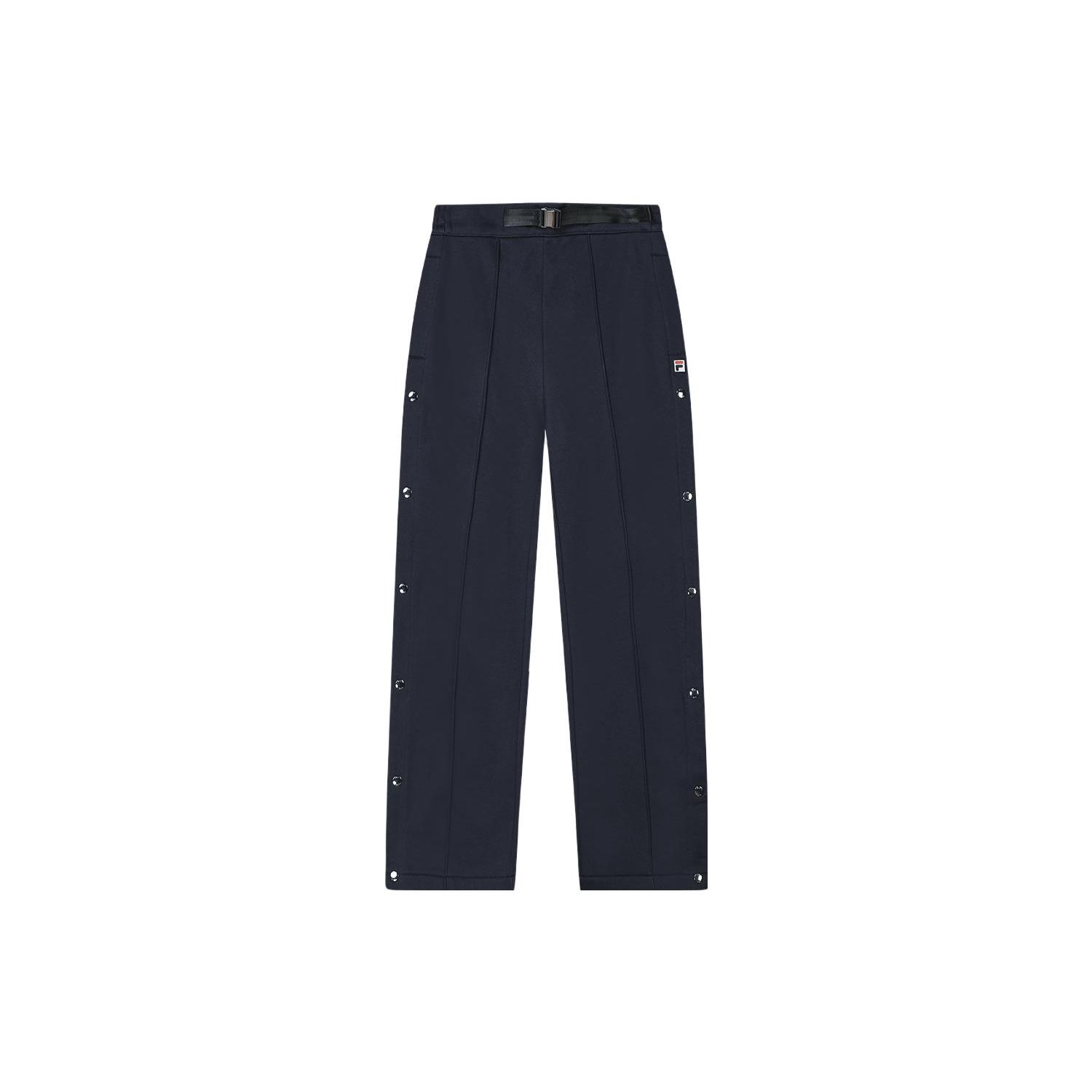 

FILA Archive однотонные прямые трикотажные повседневные брюки на пуговицах женские низы Legendary-Blue F11W349614F-NV S