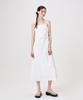 Etmont Slip Heart Neck Shirring Dress, White