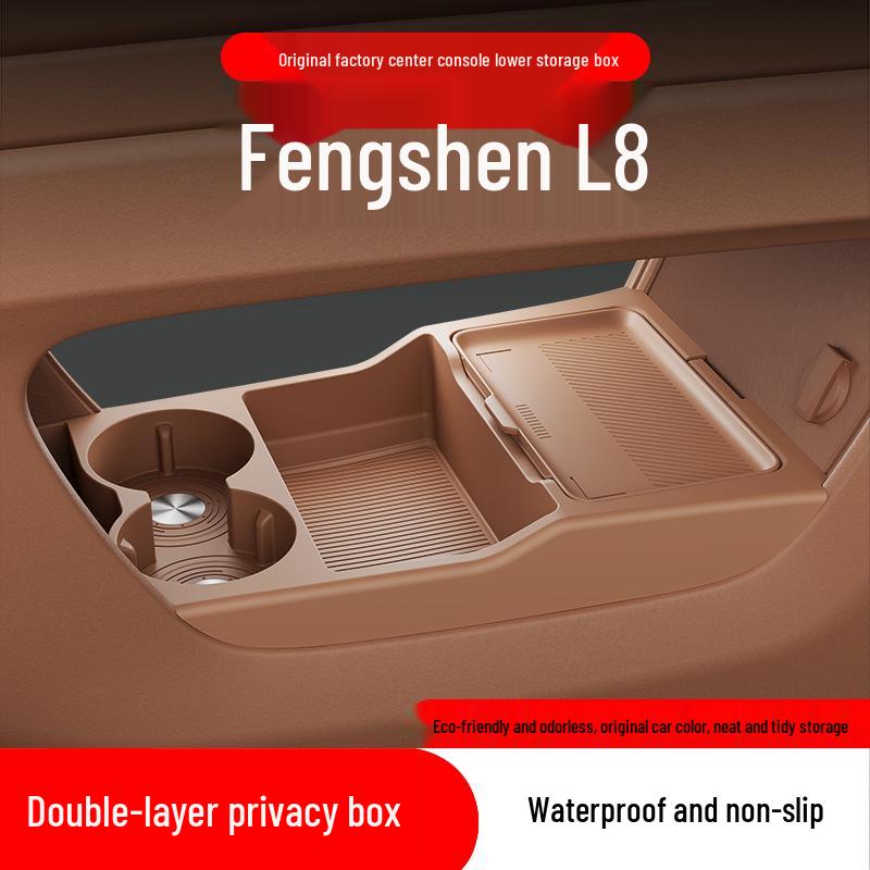 Compatible with 25 Fengshen L8 models: Central Control Storage Box for Car Interior & Accessories.