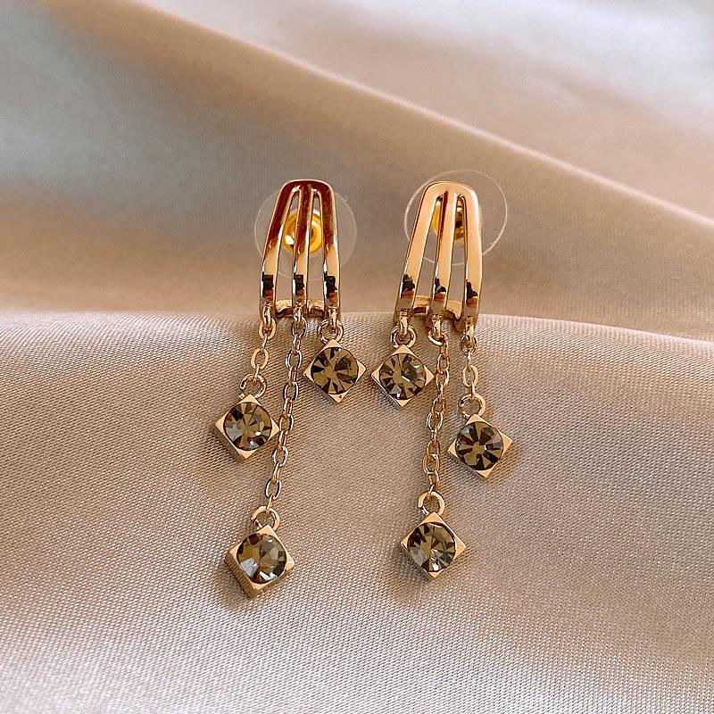 2025 Französische Retro Zirkon Quasten Ohrstecker für Damen - Exquisit & Modisch