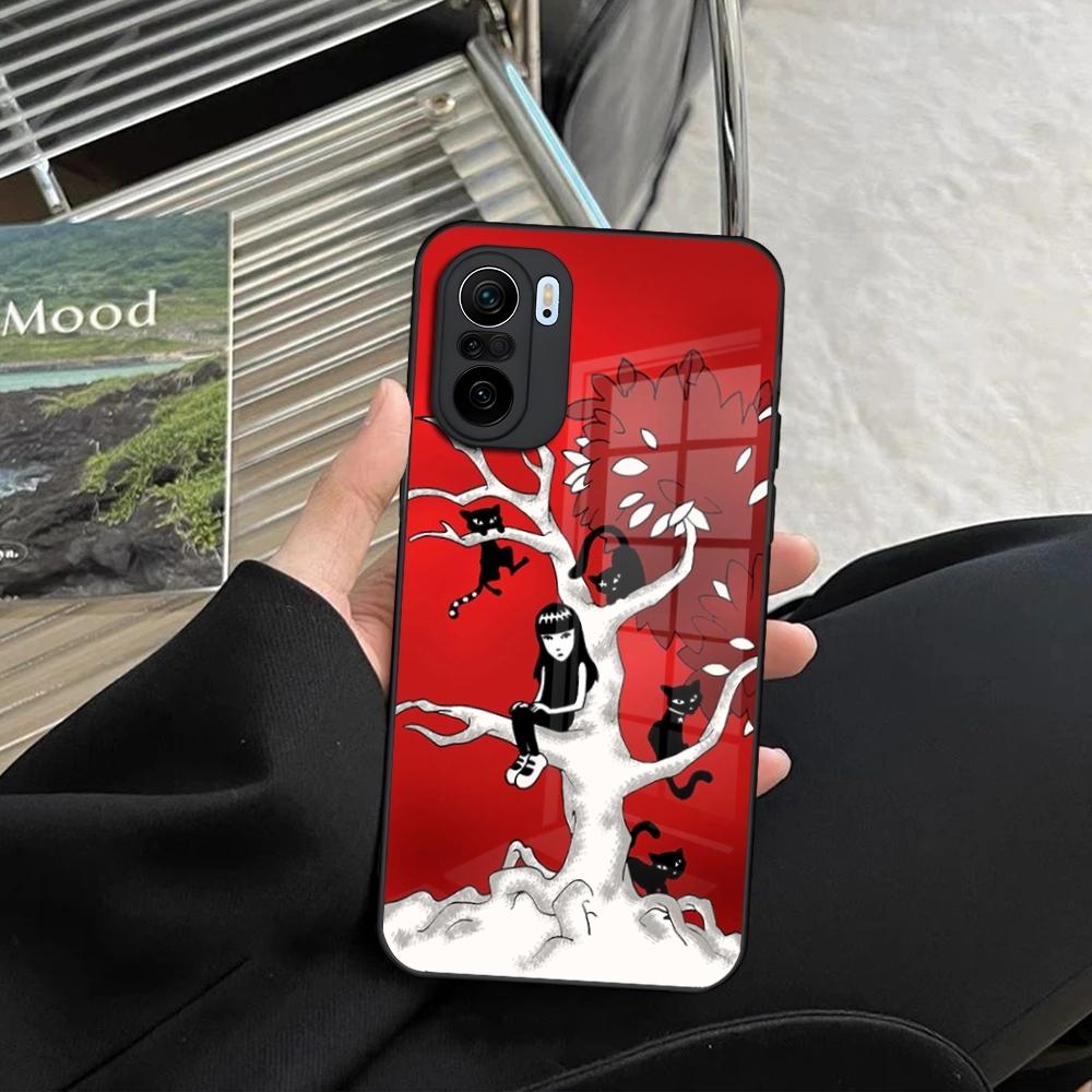 Emily The Strange Phone Case for Xiaomi Redmi Note 14 13 12 11 Ultra Pro Lite 5G toughened glass Cover