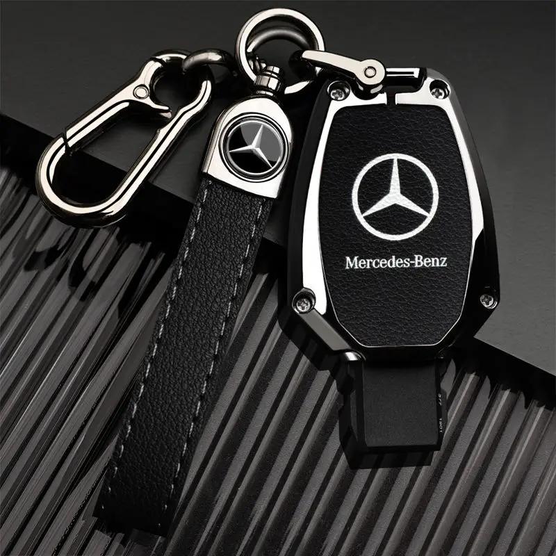 RPO5   Car Alloy Key Case Key Bag Shell Key Chain Mercedes-Benz A C E G S V Class CLA CLS GLA GLC GLE GLK Vito Sprinter SL SLK Viano ML