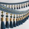 1M Tassel Beaded Fringe Trim Sewing Lace Crafts Trimmings Edging Curtain Accessories Pendant Cushion Table Upholstery Sofa Decor