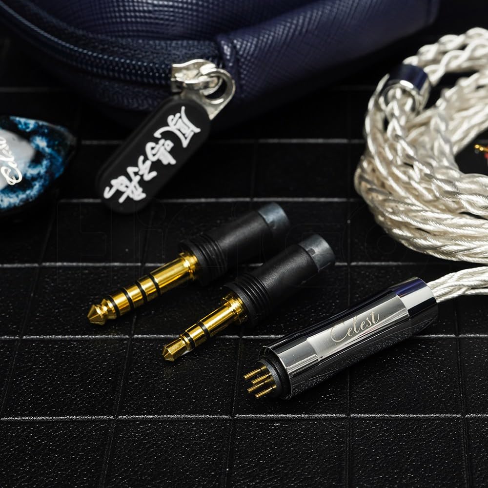 HiFiGo Kinera Celest Relentless In-Ear Monitors, 1DD+6BA Hybrid Earphones, IEM with 5N Copper Silver-Plated Cable and 3.5mm+4.4mm Interchangeable