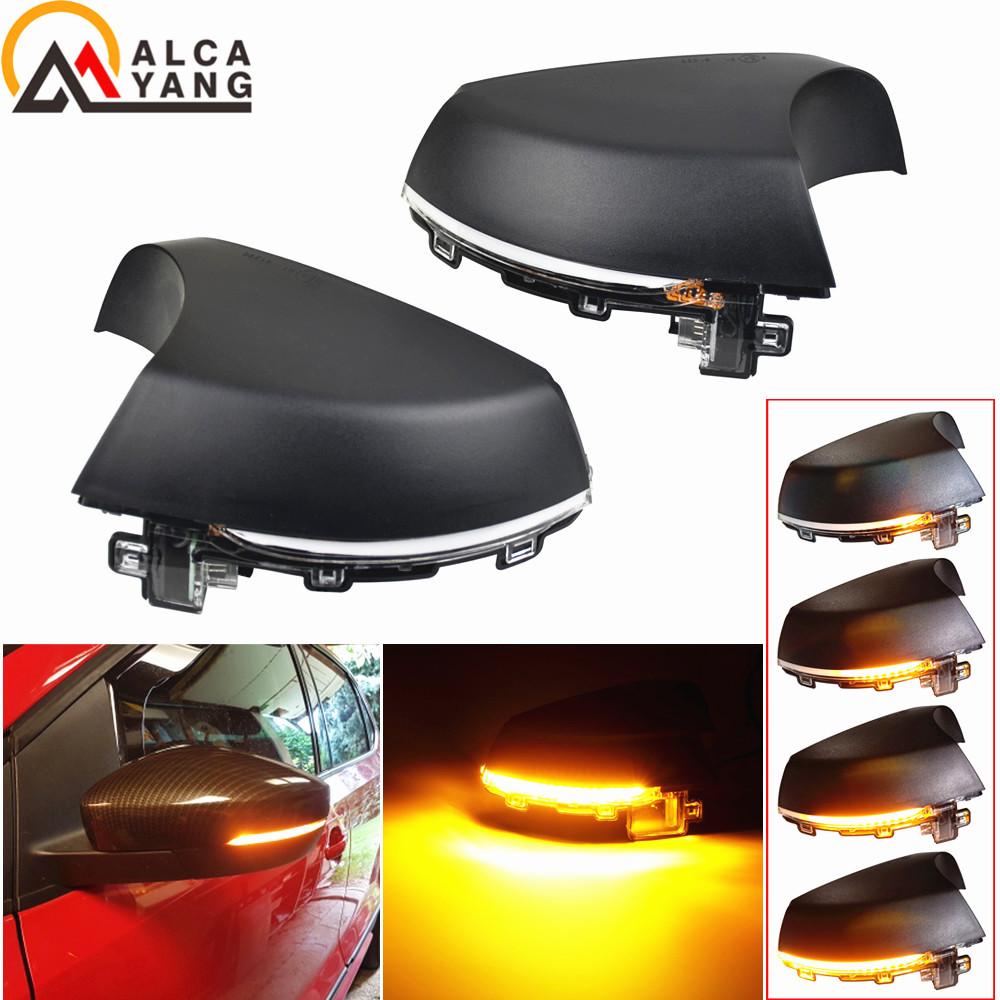 Scroll LED Dynamic Turn Signal Light Side Mirror Flashing Light Repeater Blinker For Volkswagen VW Polo MK5 6R 6C 2009 -2017
