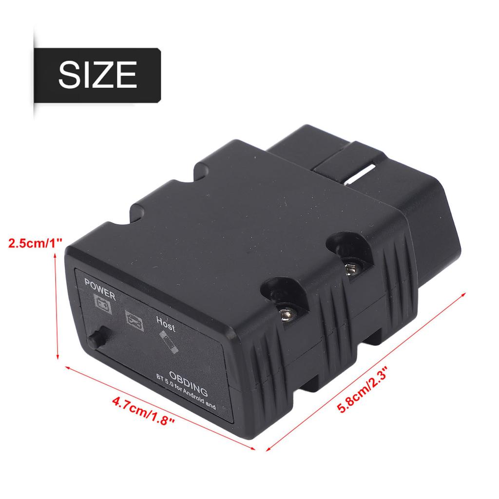 KW902 OBDII Car Scanner Diagnostic Tool Fault Detection Bluetooth 5.0 for Android Black