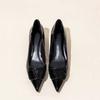 Temperament Fashionable Pointed Thick Heel Single Shoes Women's New Shallow Mouth Versatile Comfortable Professional Medium Heel High Heels
