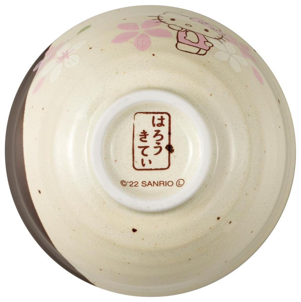 Skater Mino Ware Rice Bowl, Hello Kitty, Sakura, Sanrio, 11.2x6cm, CHMR1-A