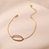 Klassisches minimalistisches, 18 Karat vergoldetes Kupfer, Ins-Stil, Modearmband für Damen